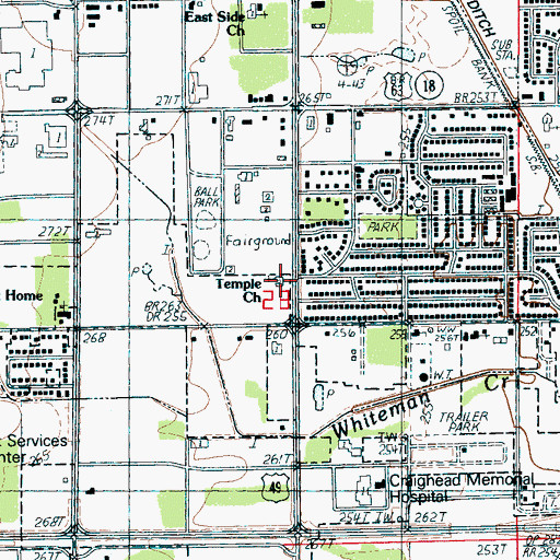 Topographic Map of Temple Church, AR