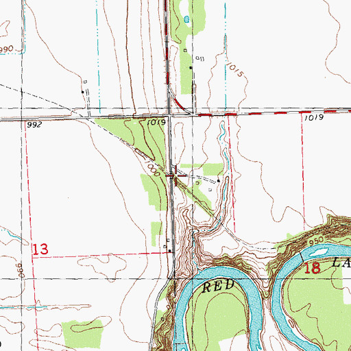 Topographic Map of Hilltop, MN
