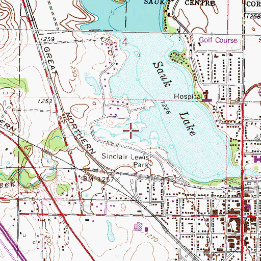 Topographic Map of Hoboken Creek, MN