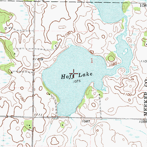 Topographic Map of Hoff Lake, MN