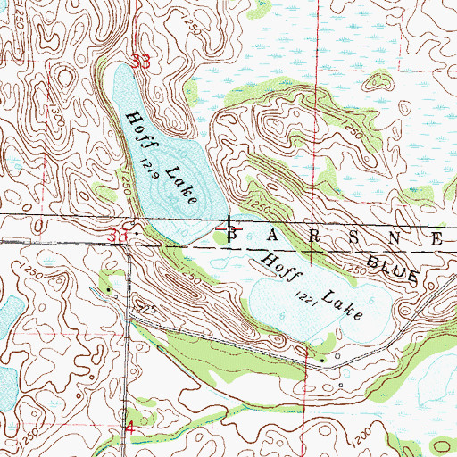 Topographic Map of Hoff Lake, MN