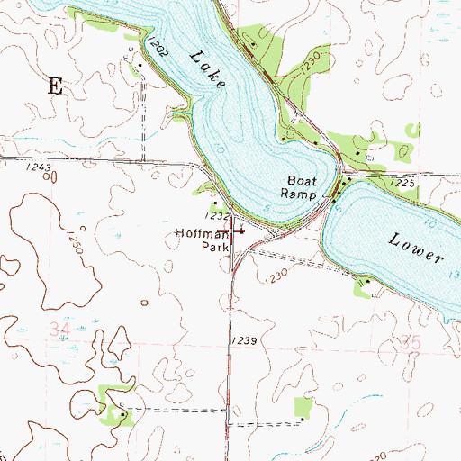 Topographic Map of Hoffman Park, MN