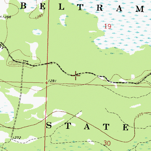 Topographic Map of Hogsback O'Brien Trail, MN
