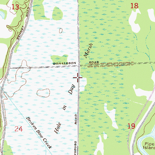 Topographic Map of Hole in Day Marsh, MN