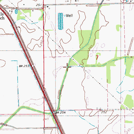 Topographic Map of Trinity Branch, AR