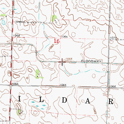 Topographic Map of Hollerberg Floodway, MN