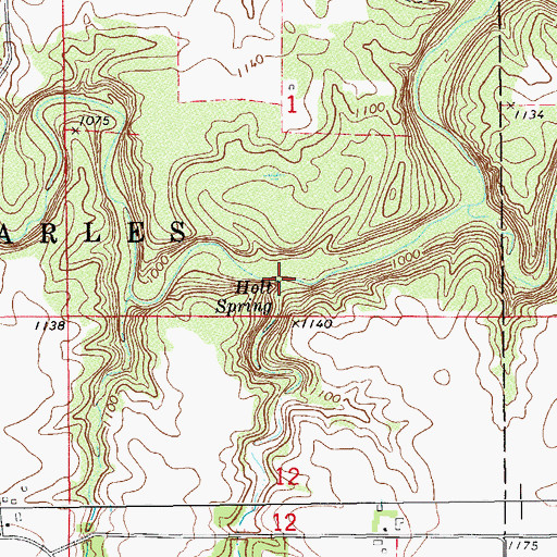 Topographic Map of Holt Spring, MN