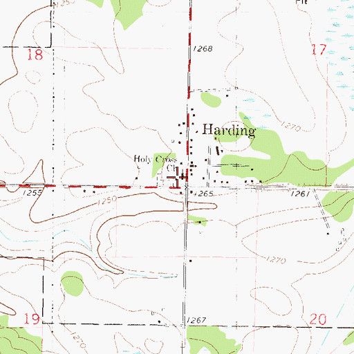 Topographic Map of Holy Cross Church, MN