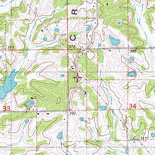 Topographic Map of Hendrix Chapel (historical), AR