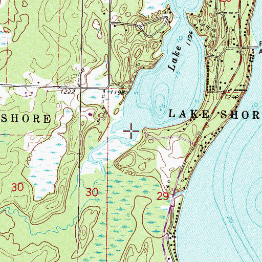 Topographic Map of Home Brook, MN