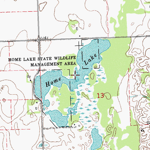 Topographic Map of Home Lake, MN