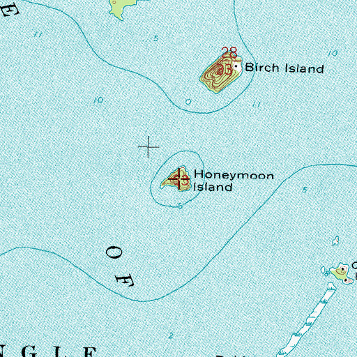 Topographic Map of Honeymoon Island, MN