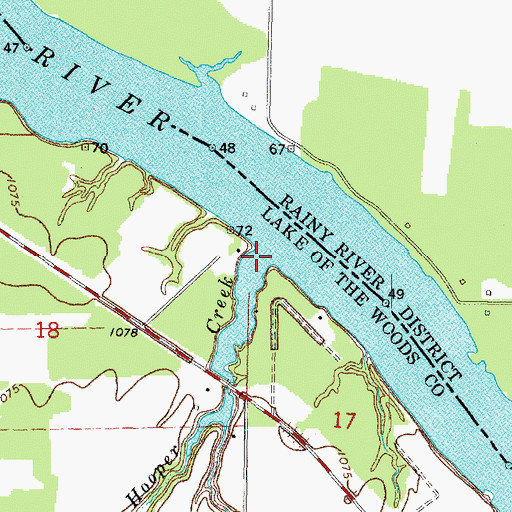 Topographic Map of Hooper Creek, MN