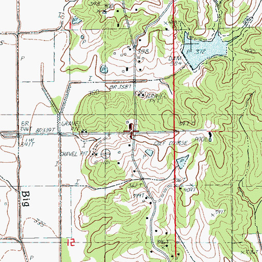 Topographic Map of Herndon, AR