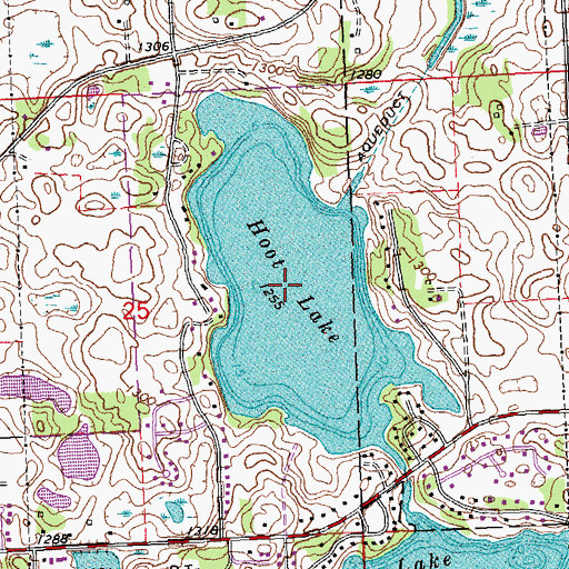 Topographic Map of Hoot Lake, MN