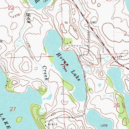 Topographic Map of Horan Lake, MN