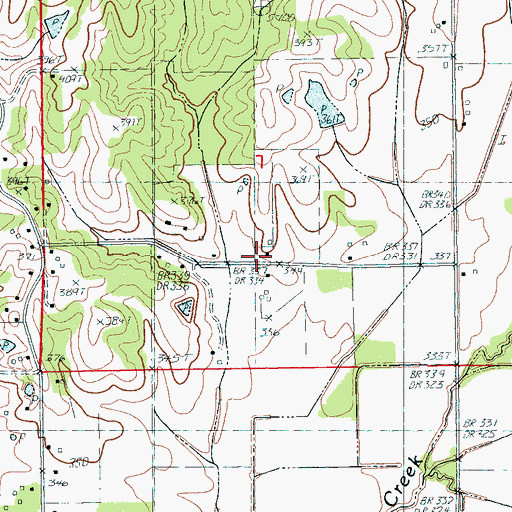 Topographic Map of New Harmony School (historical), AR