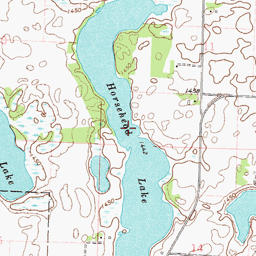 Topographic Map of Horsehead Lake, MN