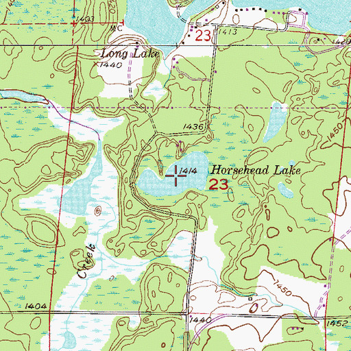 Topographic Map of Horsehead Lake, MN