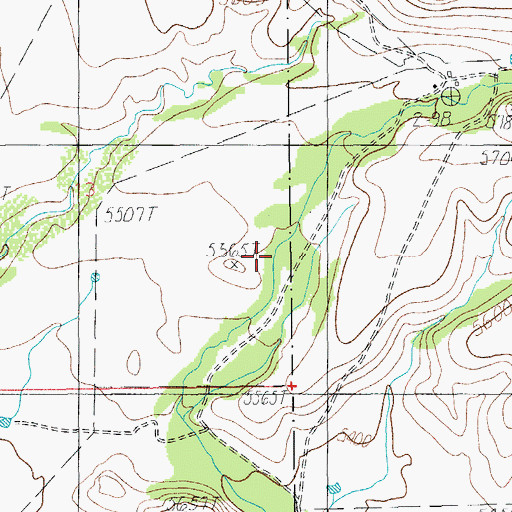 Topographic Map of John Long Canyon, AZ