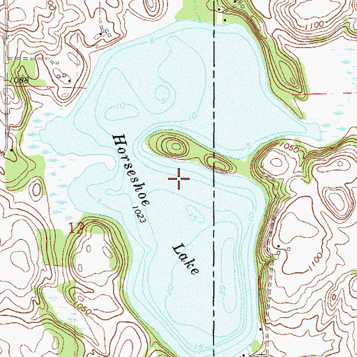 Topographic Map of Horseshoe Lake, MN