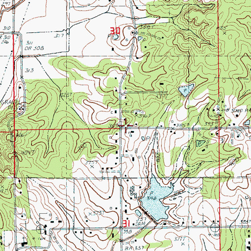 Topographic Map of Edgewood School (historical), AR