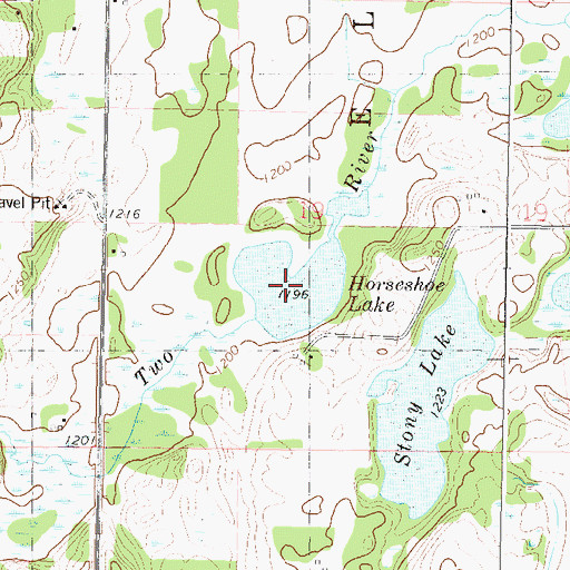 Topographic Map of Horseshoe Lake, MN