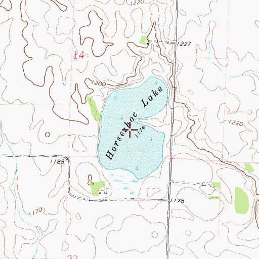 Topographic Map of Horseshoe Lake, MN