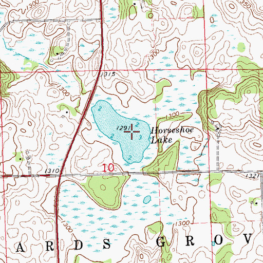 Topographic Map of Horseshoe Lake, MN