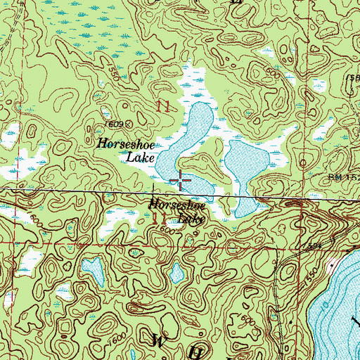 Topographic Map of Horseshoe Lake, MN