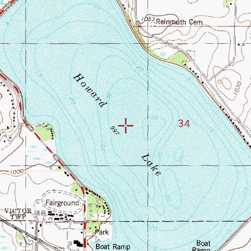 Topographic Map of Howard Lake, MN
