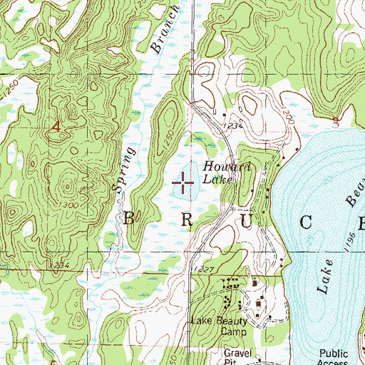 Topographic Map of Howard Lake, MN