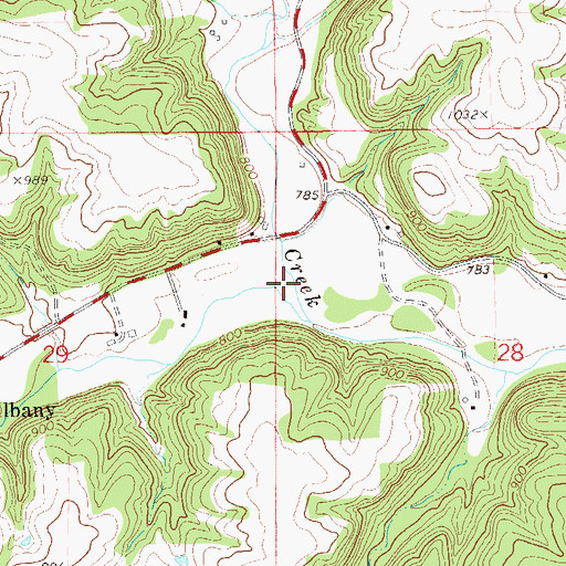 Topographic Map of Hungry Hollow, MN