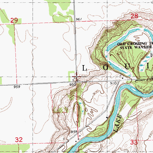 Topographic Map of Huot School, MN