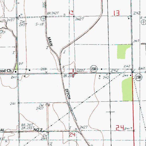 Topographic Map of Dark Slough (historical), AR