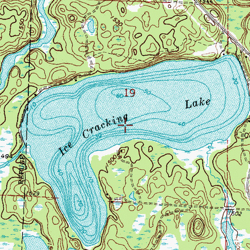 Topographic Map of Ice Cracking Lake, MN