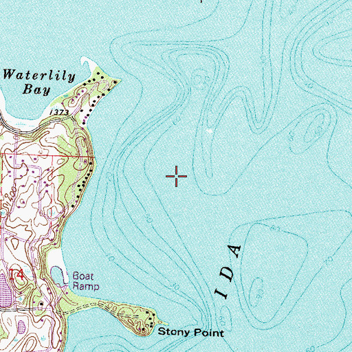 Topographic Map of Lake Ida, MN