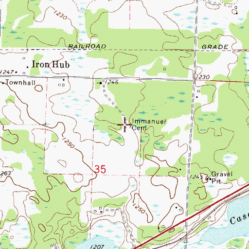 Topographic Map of Immanuel Cemetery, MN