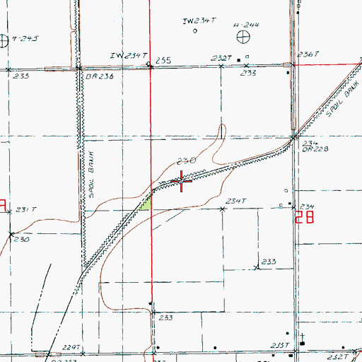 Topographic Map of Bagwell Slough, AR