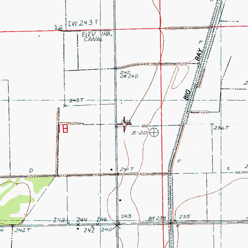 Topographic Map of Maysville (historical), AR