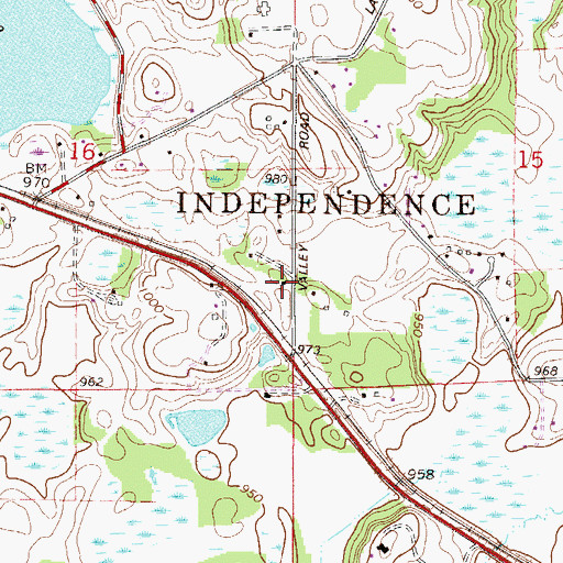 Topographic Map of Independence, MN