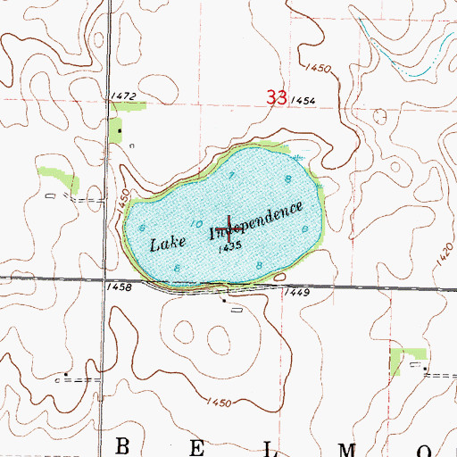 Topographic Map of Lake Independence, MN
