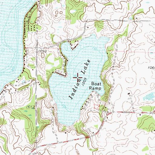 Topographic Map of Indian Lake, MN