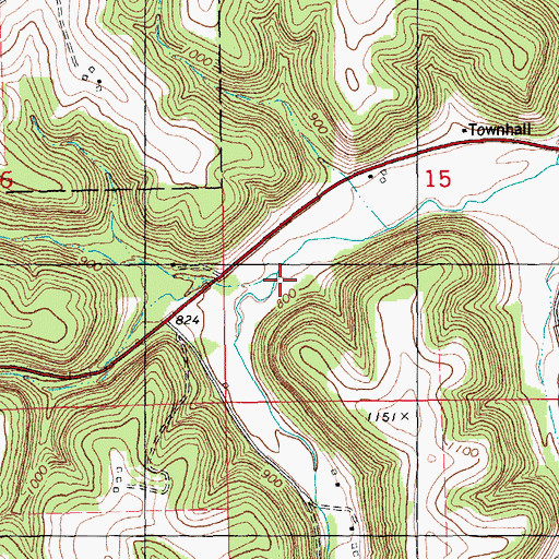 Topographic Map of Indian Spring Creek, MN
