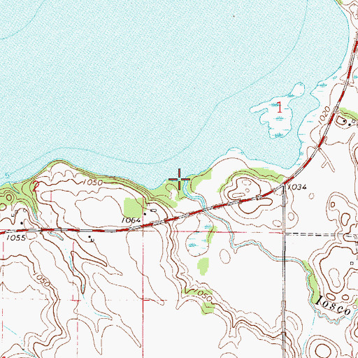 Topographic Map of Iosco Creek, MN