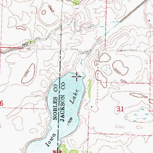 Topographic Map of Iowa Lake, MN