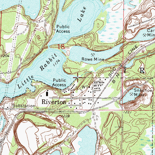 Topographic Map of Ironton Creek, MN
