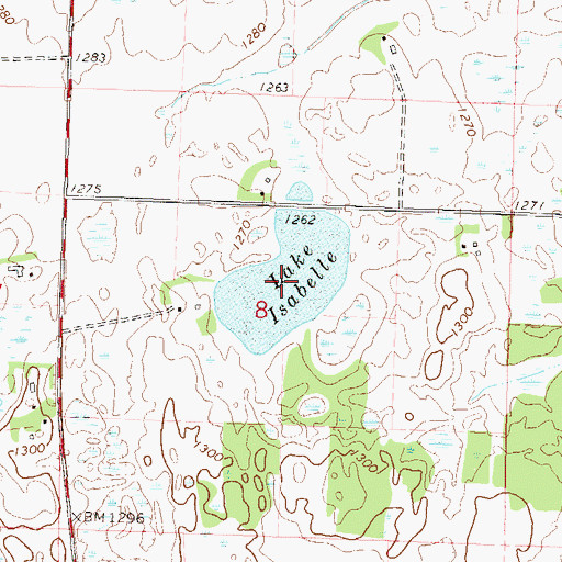 Topographic Map of Lake Isabelle, MN