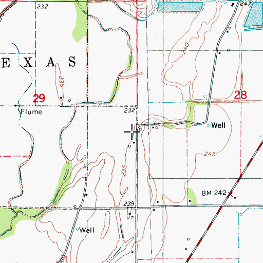 Topographic Map of Adams School (historical), AR