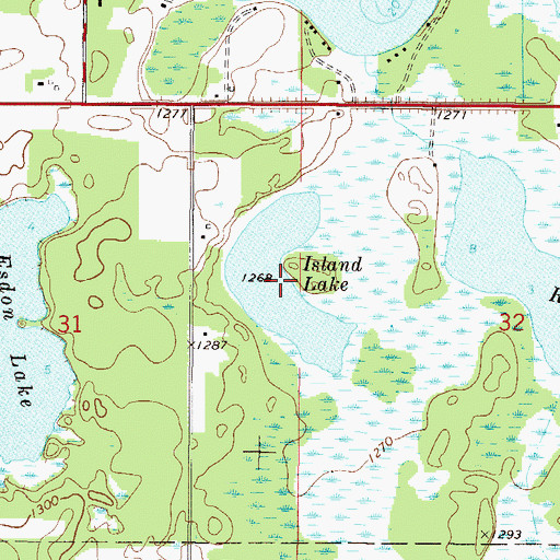 Topographic Map of Island Lake, MN